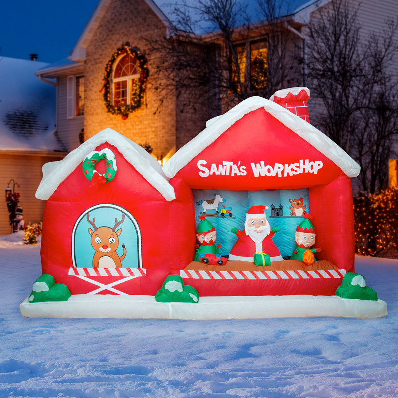 The Holiday Aisle 8 Ft Inflatable Christmas Santa Outdoor